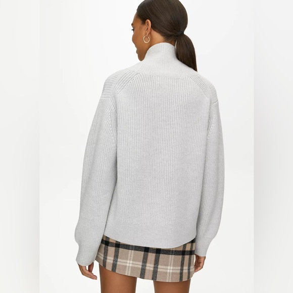 Aritzia Wilfred Jara merino wool turtleneck sweater | Size L | Heather Birch - Picture 4 of 14